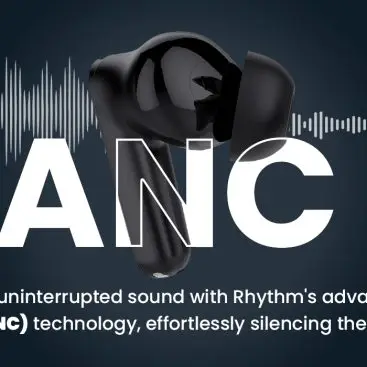 Modern wireless earbuds featuring active noise cancellation